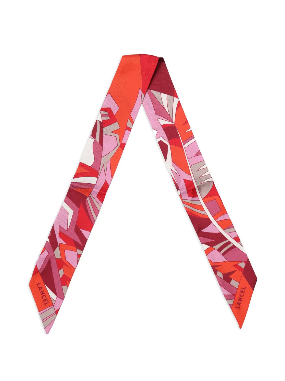 Lancel arabesque silk headband - Rosso