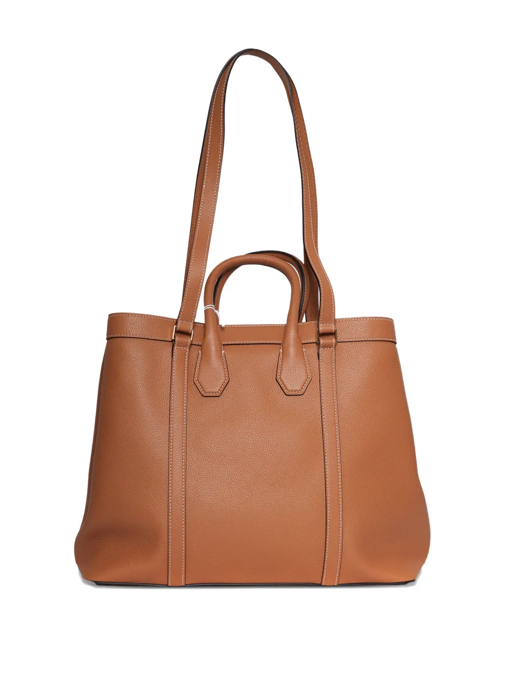 Lancel Leather Tote Bag In Brown