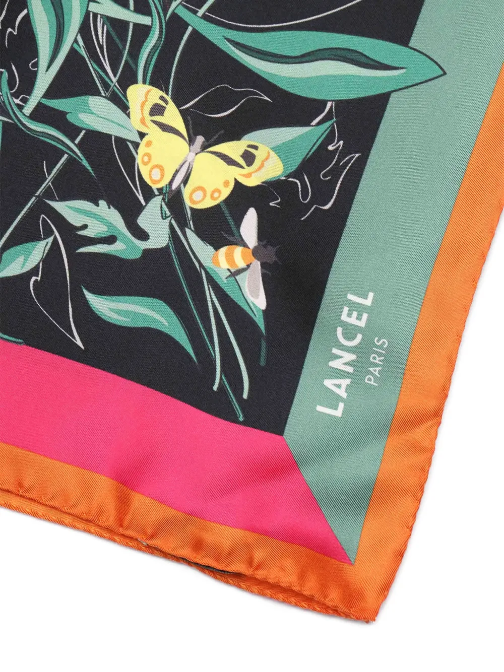 Lancel floral-print scarf - Zwart