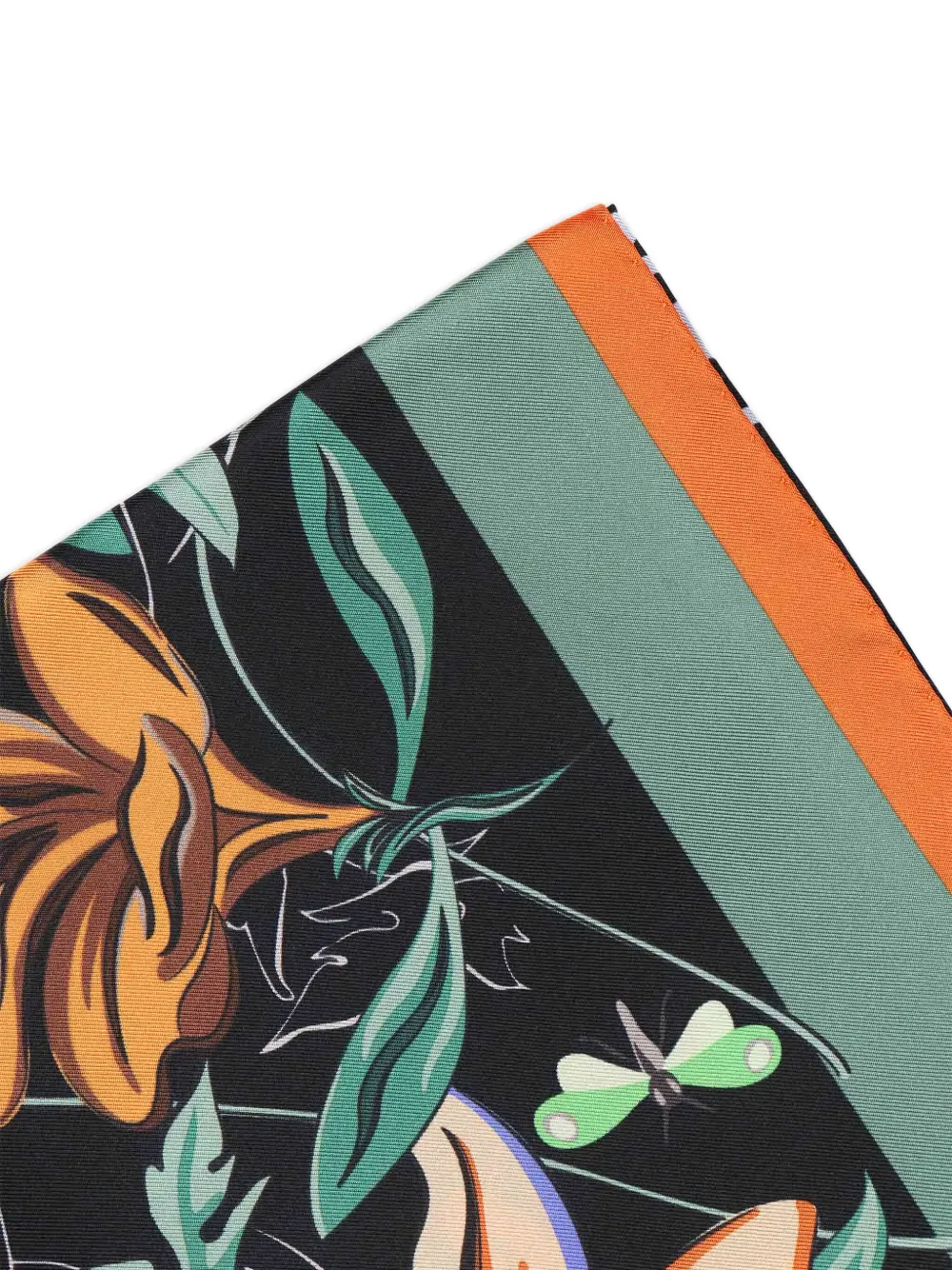 Lancel Sjaal met bloemenprint Zwart