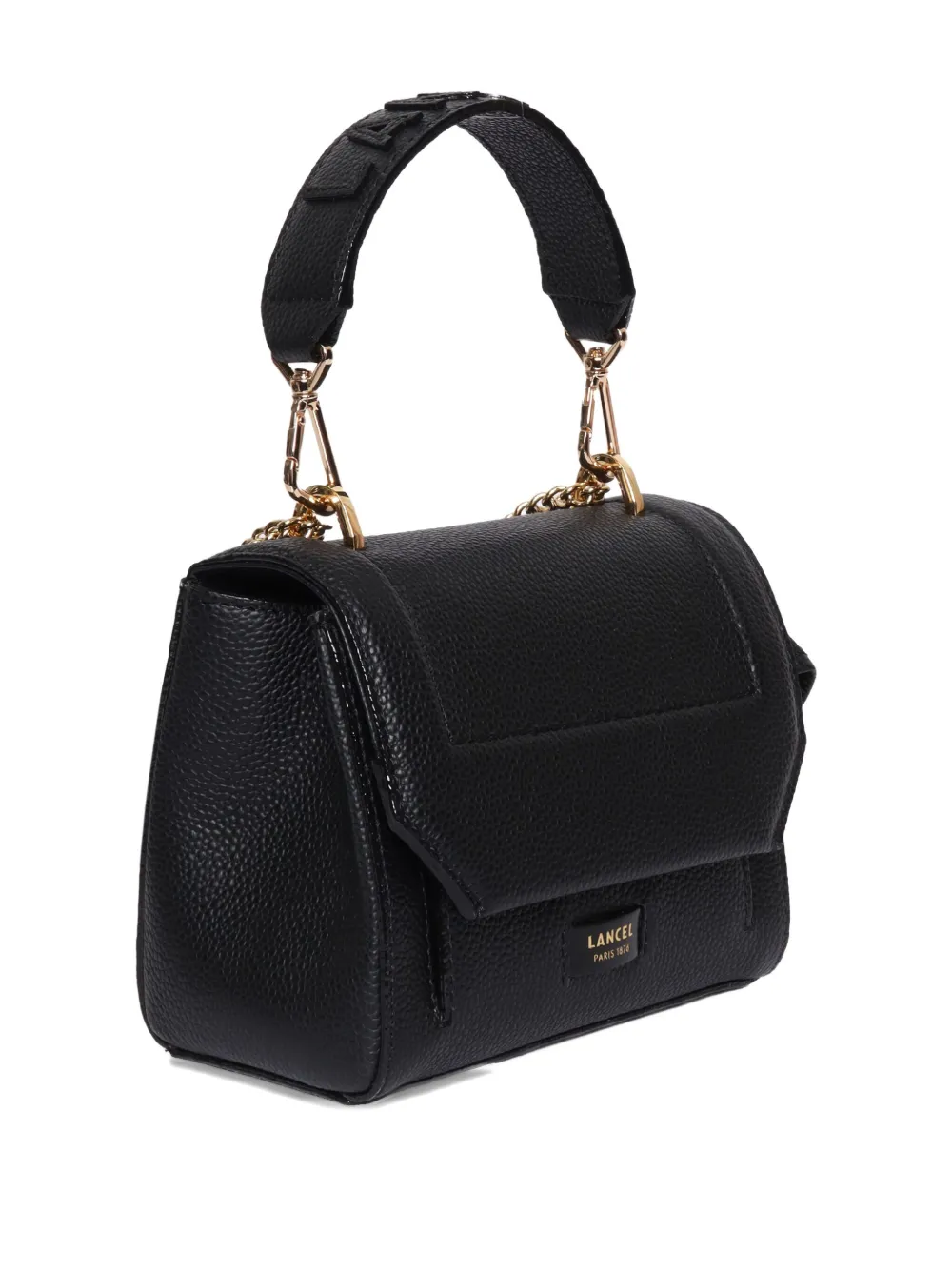 Lancel Medium Flap Bag Chain Strap In Black