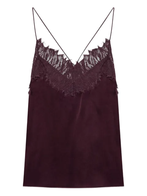 IRO Newin lace-detail silk top