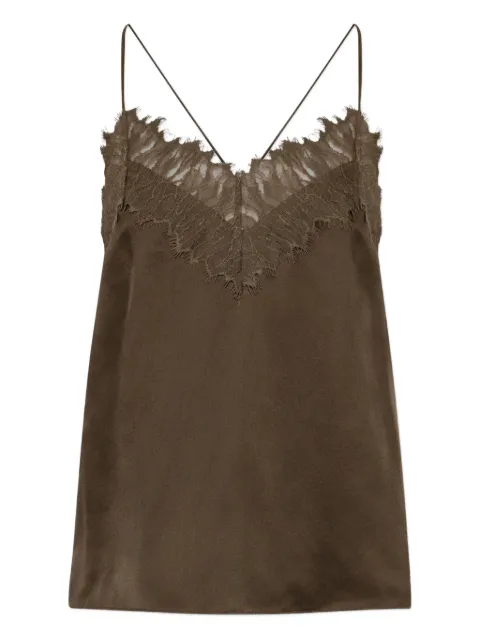 IRO lace-detail silk top