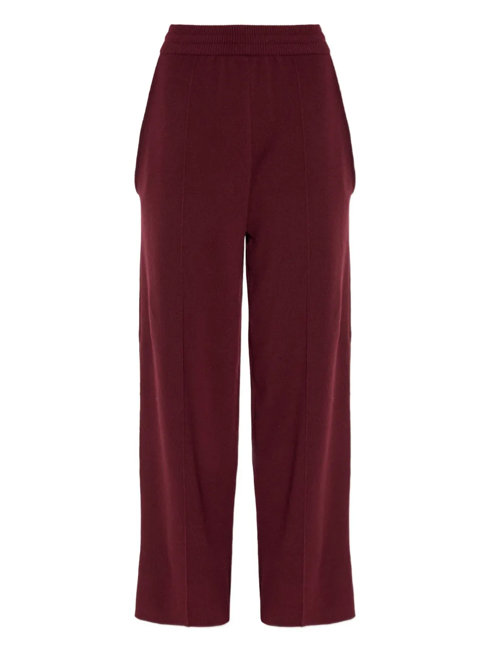 Lanvin elasticated-waistband wool-blend trousers - Rosso