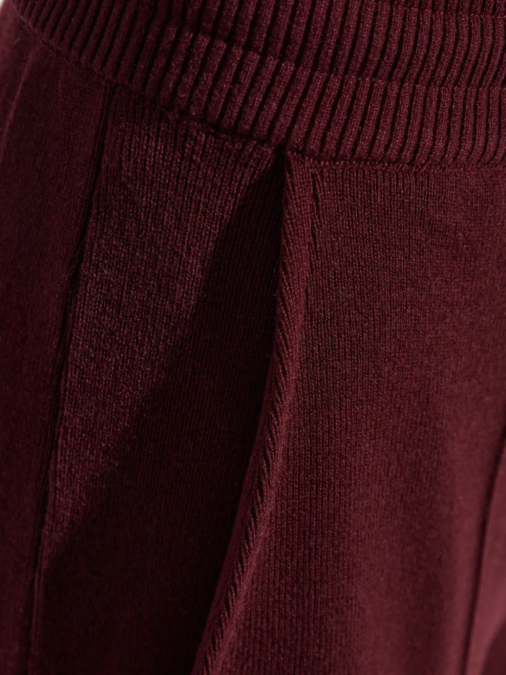 Lanvin Broek van wolblend met elastische taille Rood