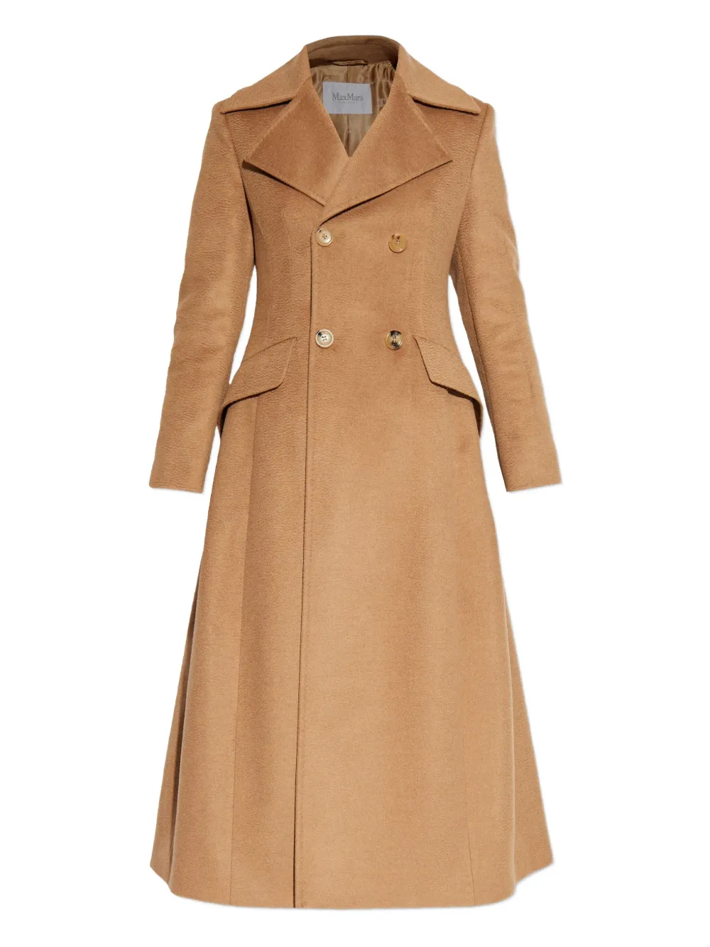 Max Mara Double-breasted Coat In Brown