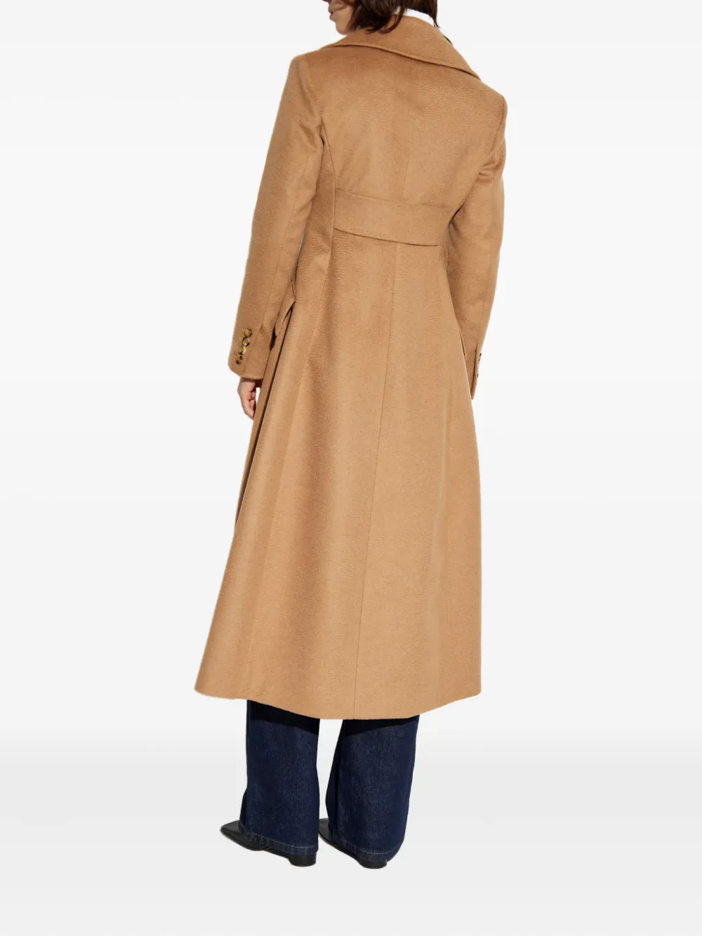 Max Mara Double-breasted Coat In Brown