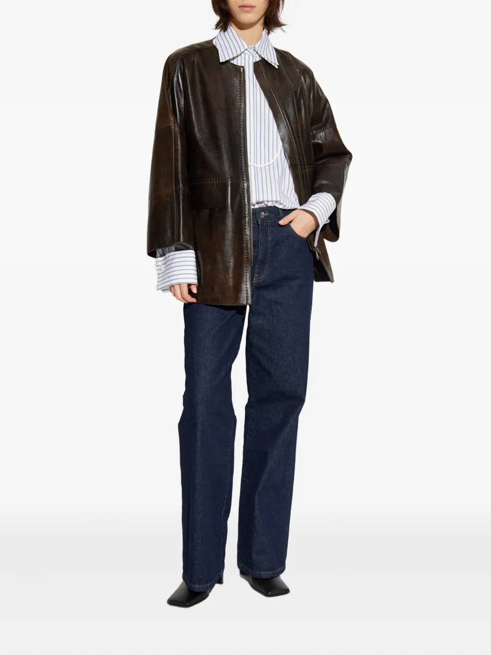 Max Mara Gambero jack met rits Bruin