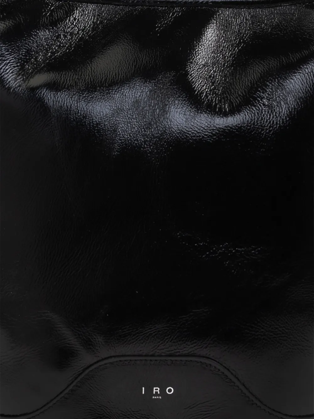 IRO Leren bucket-tas Zwart