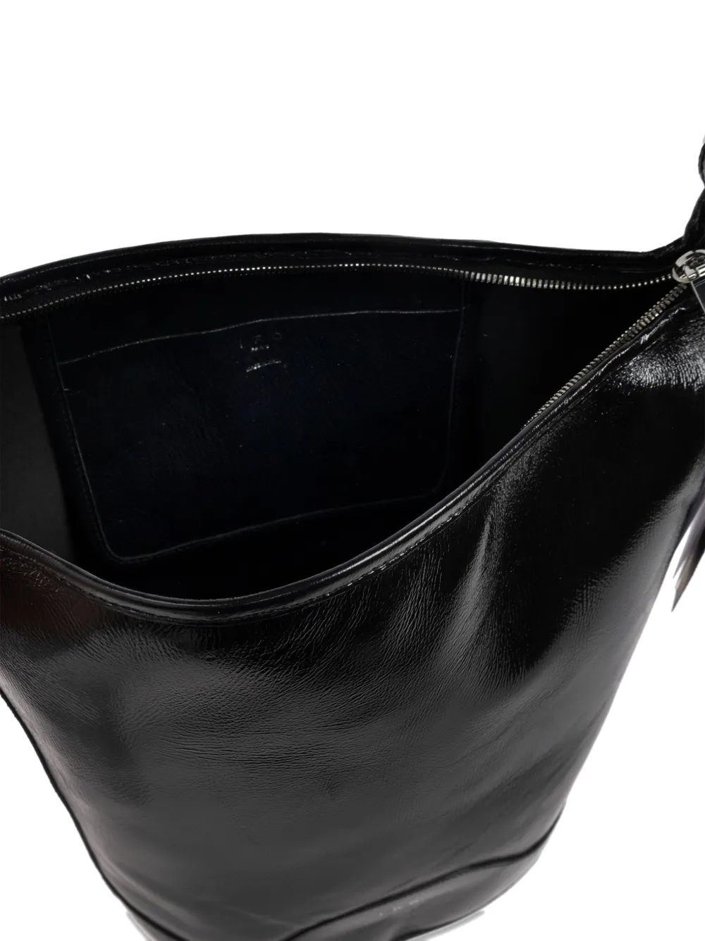 IRO Leren bucket-tas Zwart