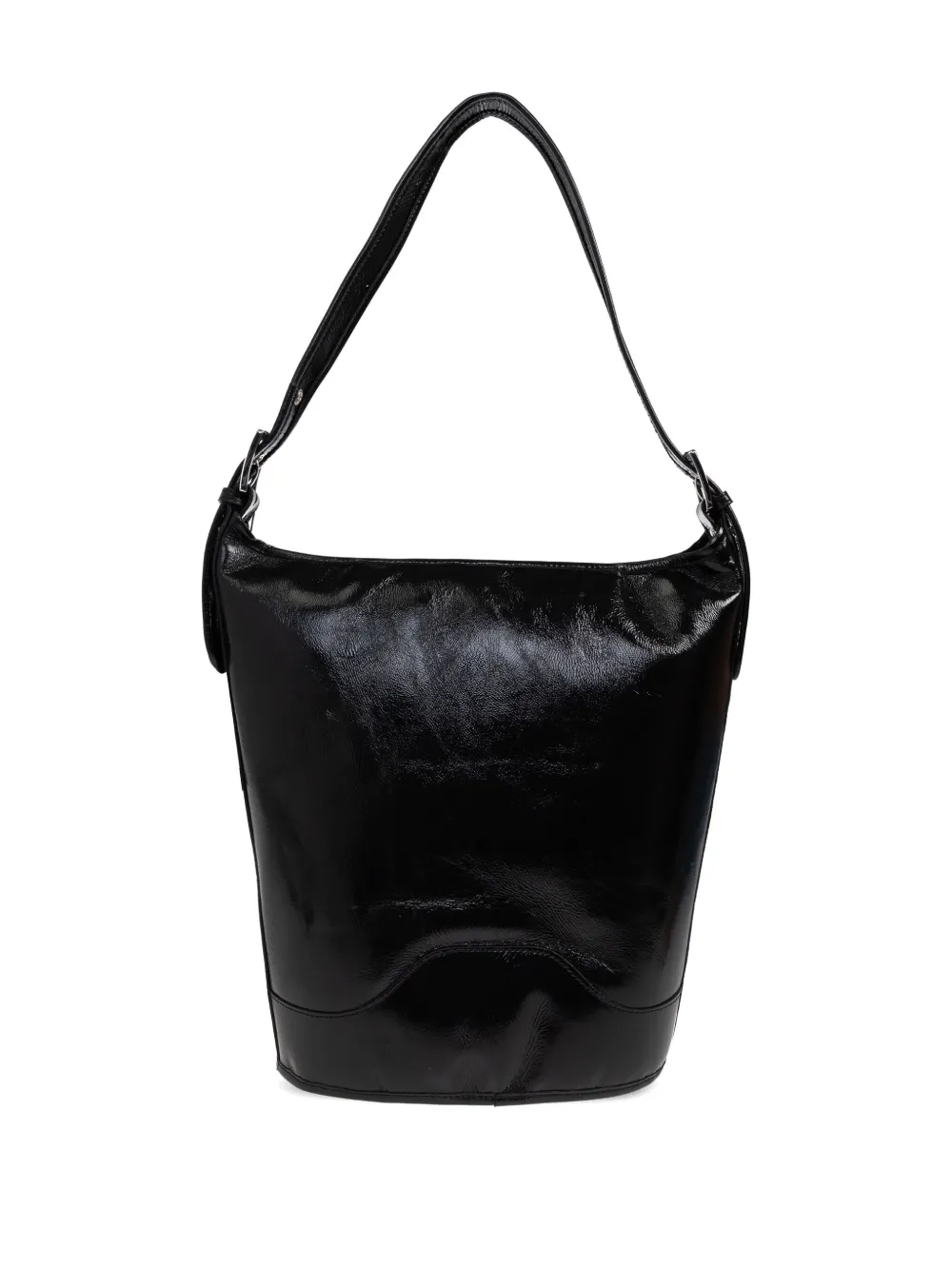 IRO Leren bucket-tas Zwart