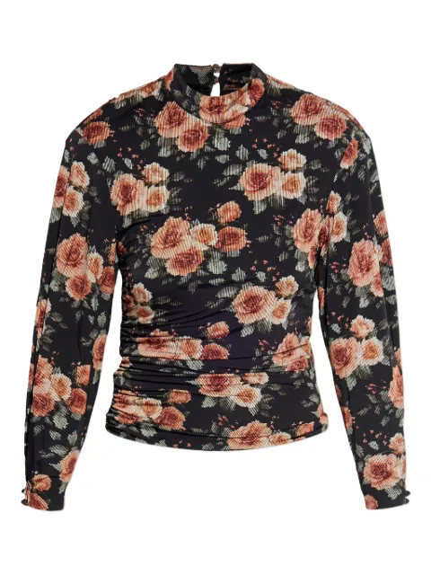 IRO floral-print gathered top