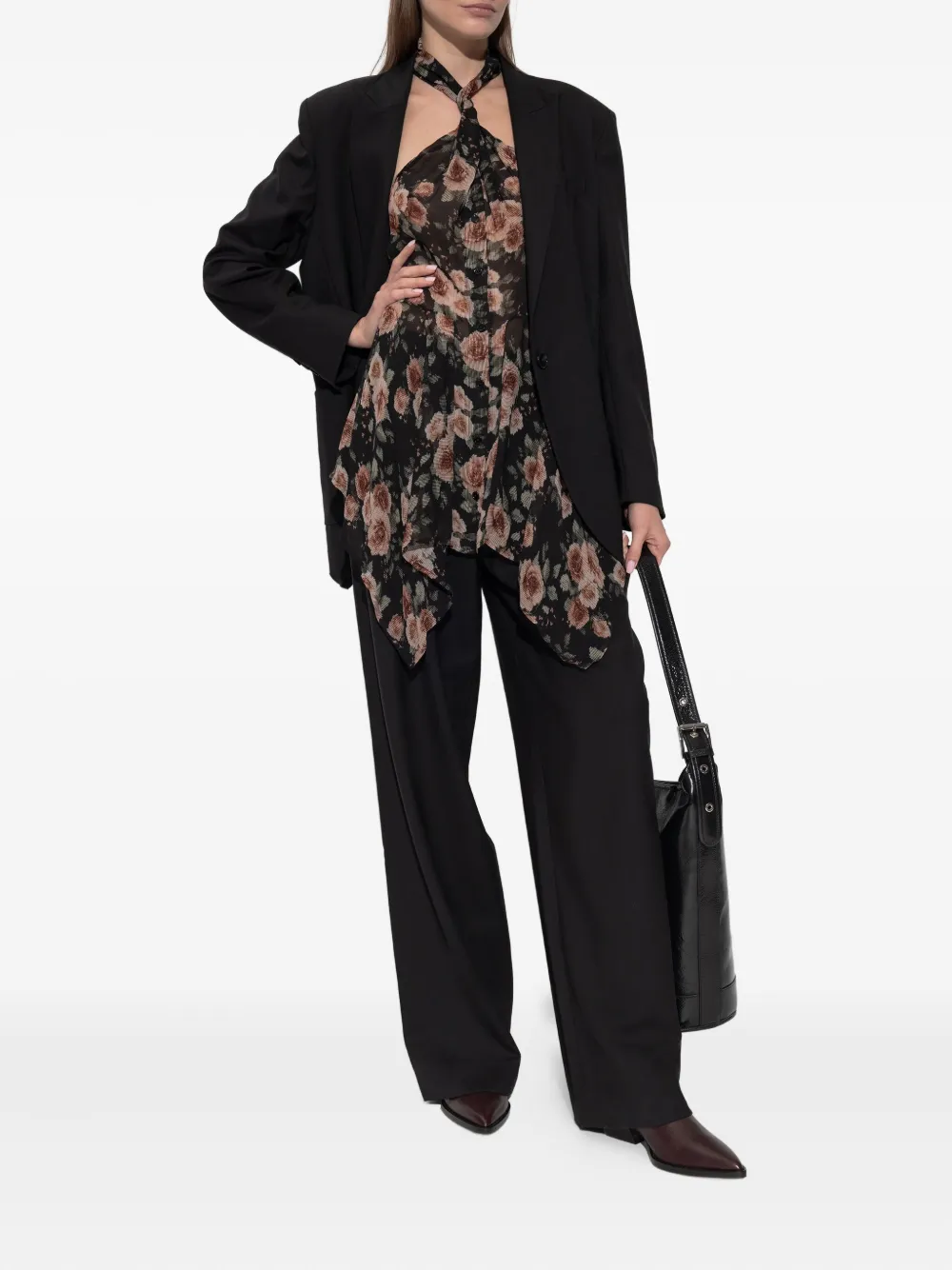 IRO Lassan floral-print top - Zwart