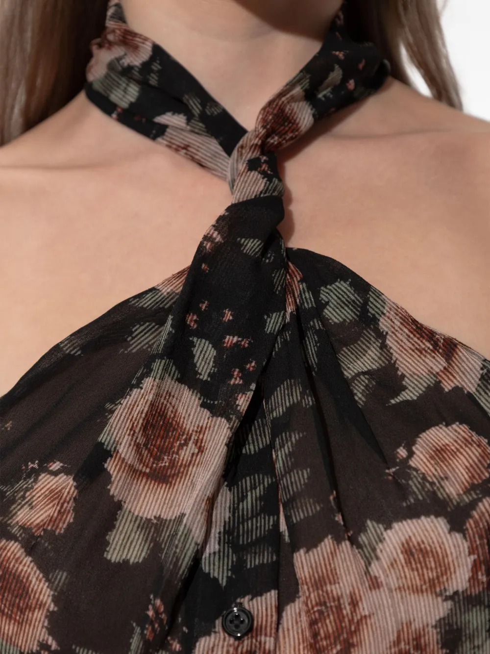 IRO Lassan top met bloemenprint Zwart
