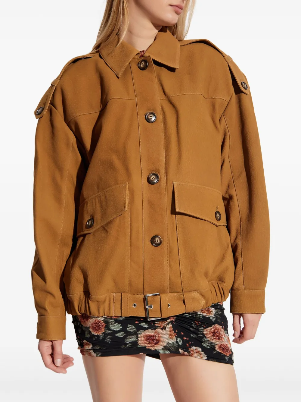 IRO Suède jack met knoop Bruin