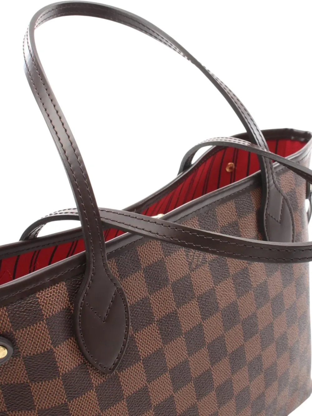 Pre-owned Louis Vuitton 2018 Damier Ebene Neverfull Pm Tote Bag In Brown