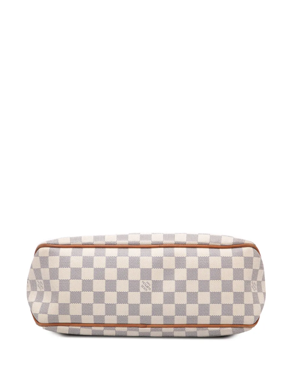 Pre-owned Louis Vuitton 2015 Damier Azur Delightful Pm Shoulder Bag In White