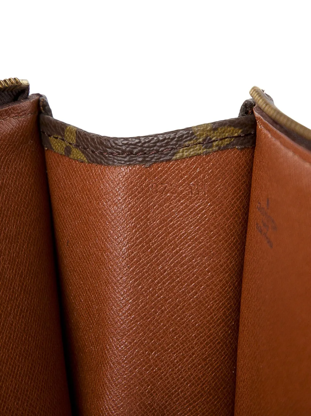 Pre-owned Louis Vuitton 1987 Monogram Poche-documents Portfolio 30 Clutch Bag In Brown