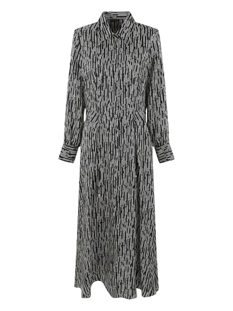 Kiton striped silk shirt dress