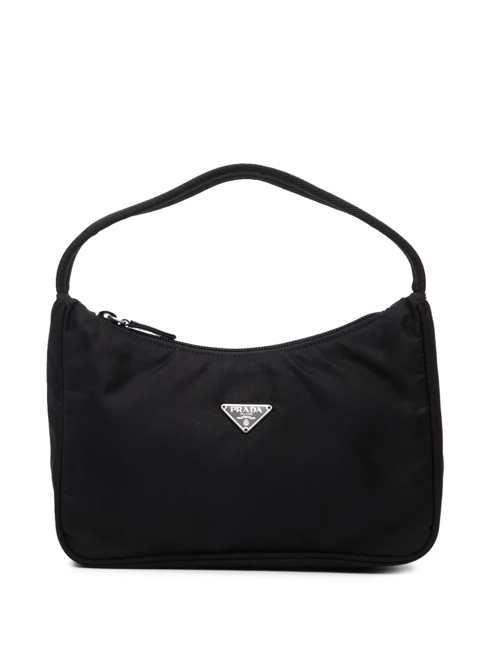 Pre-owned Prada 2000-2013 Mini Tessuto Sport Shoulder Bag In Black
