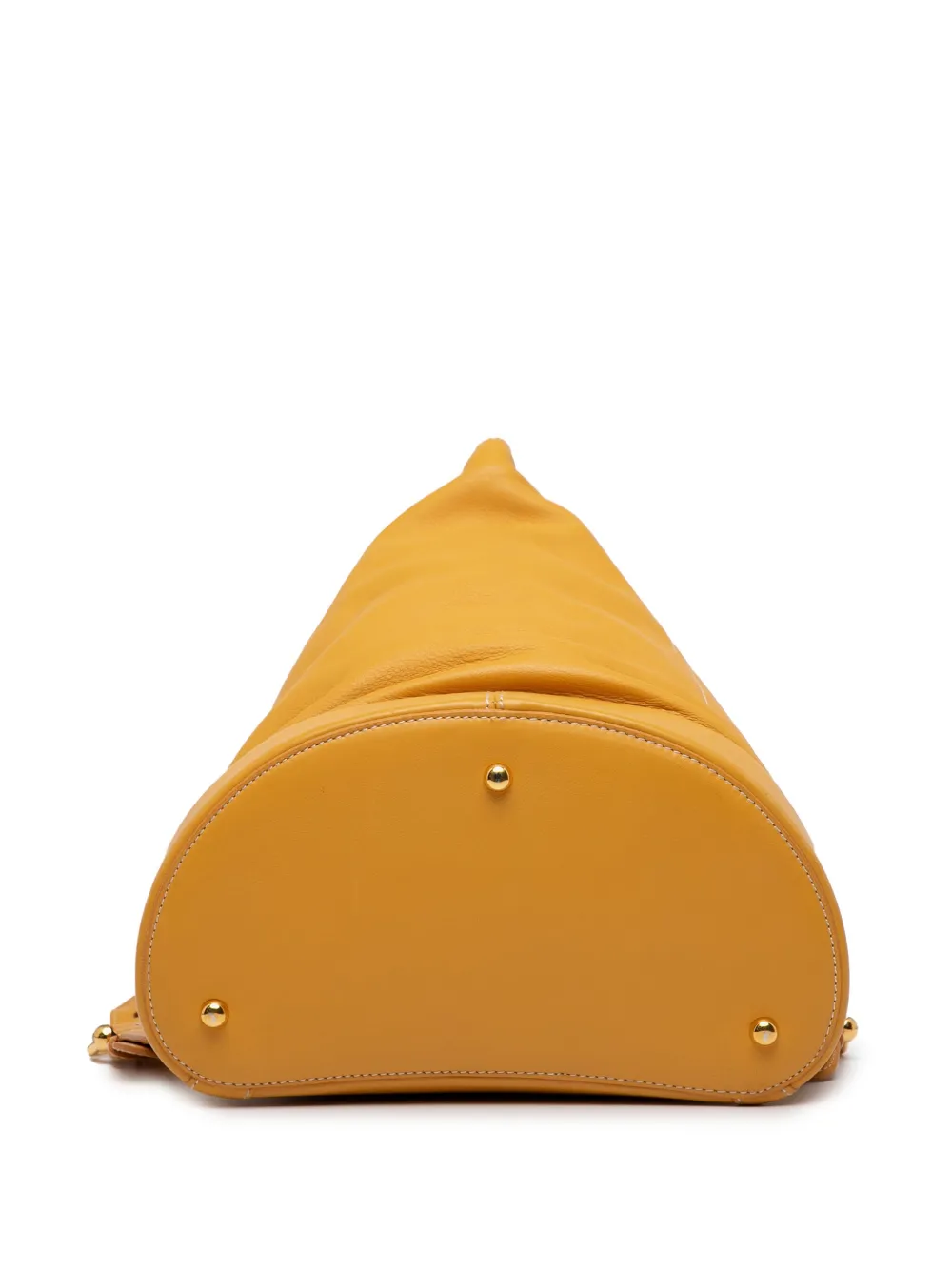 Pre-owned Loewe 2010-2025 Leather Anton Backpack In Yellow