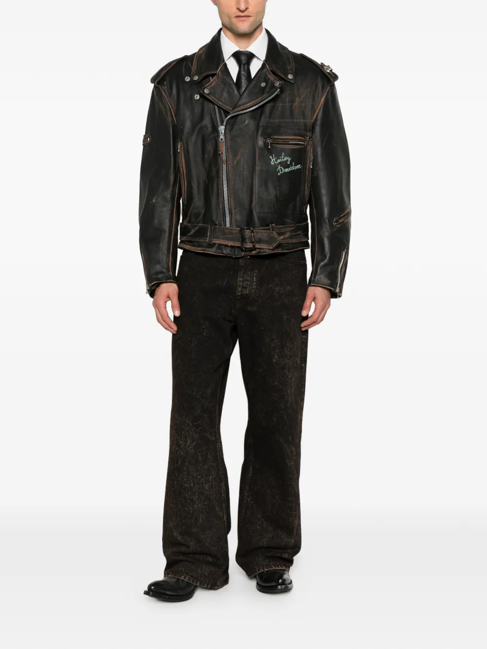 ジャケット・アウター 90s 00s vintage leather switch coverall ジャケット・アウター 90s 00s vintage leather switch coverall