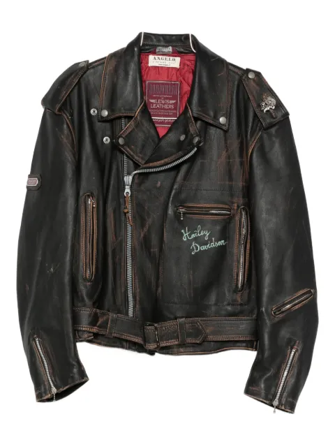A.N.G.E.L.O. Vintage Cult 2000s embroidered leather jacket