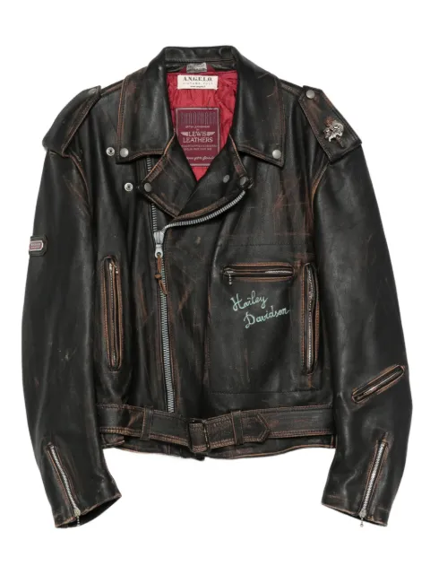 A.N.G.E.L.O. Vintage Cult 2000s embroidered leather jacket
