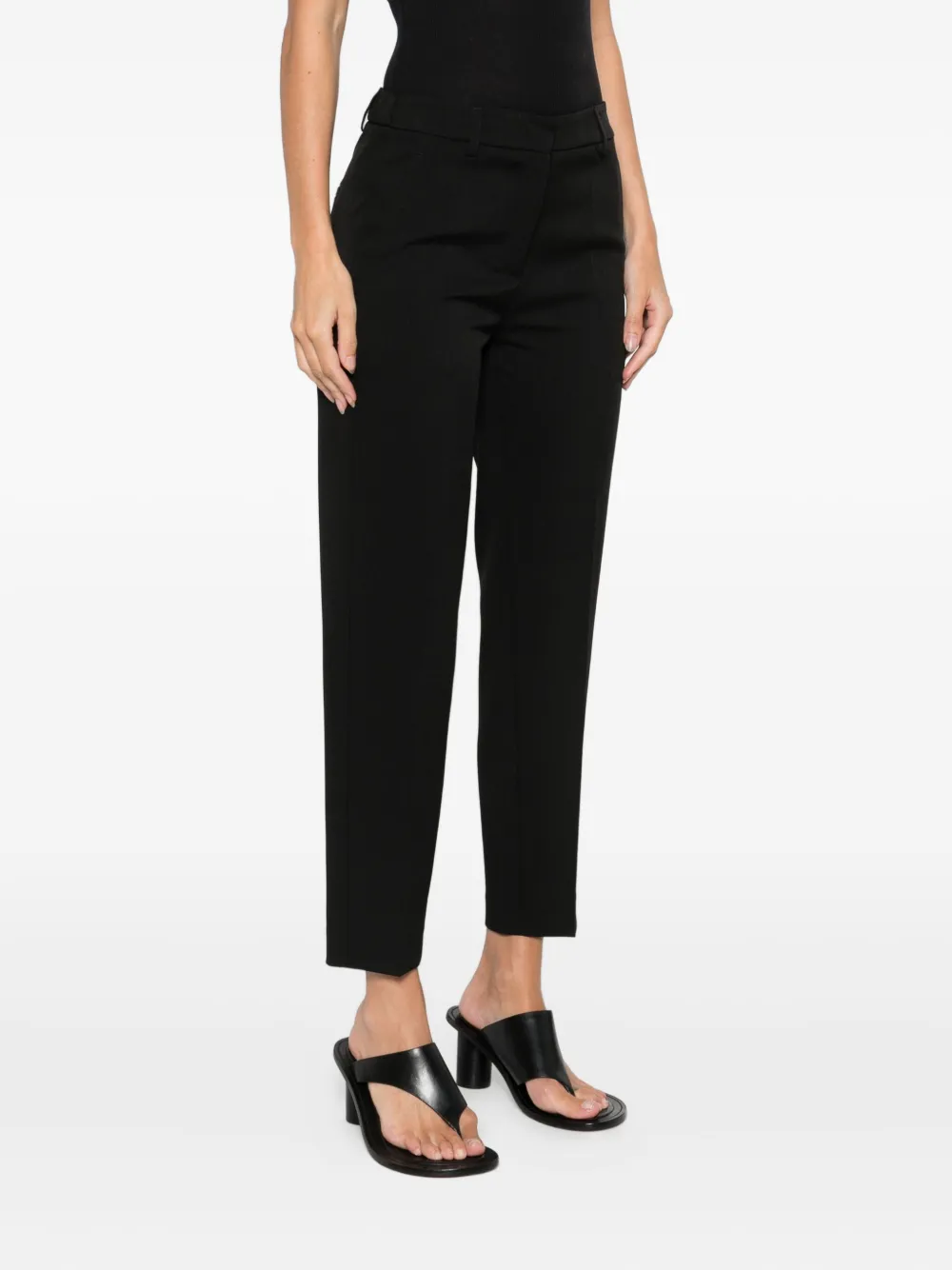 DRHOPE Broek met riemlussen Zwart