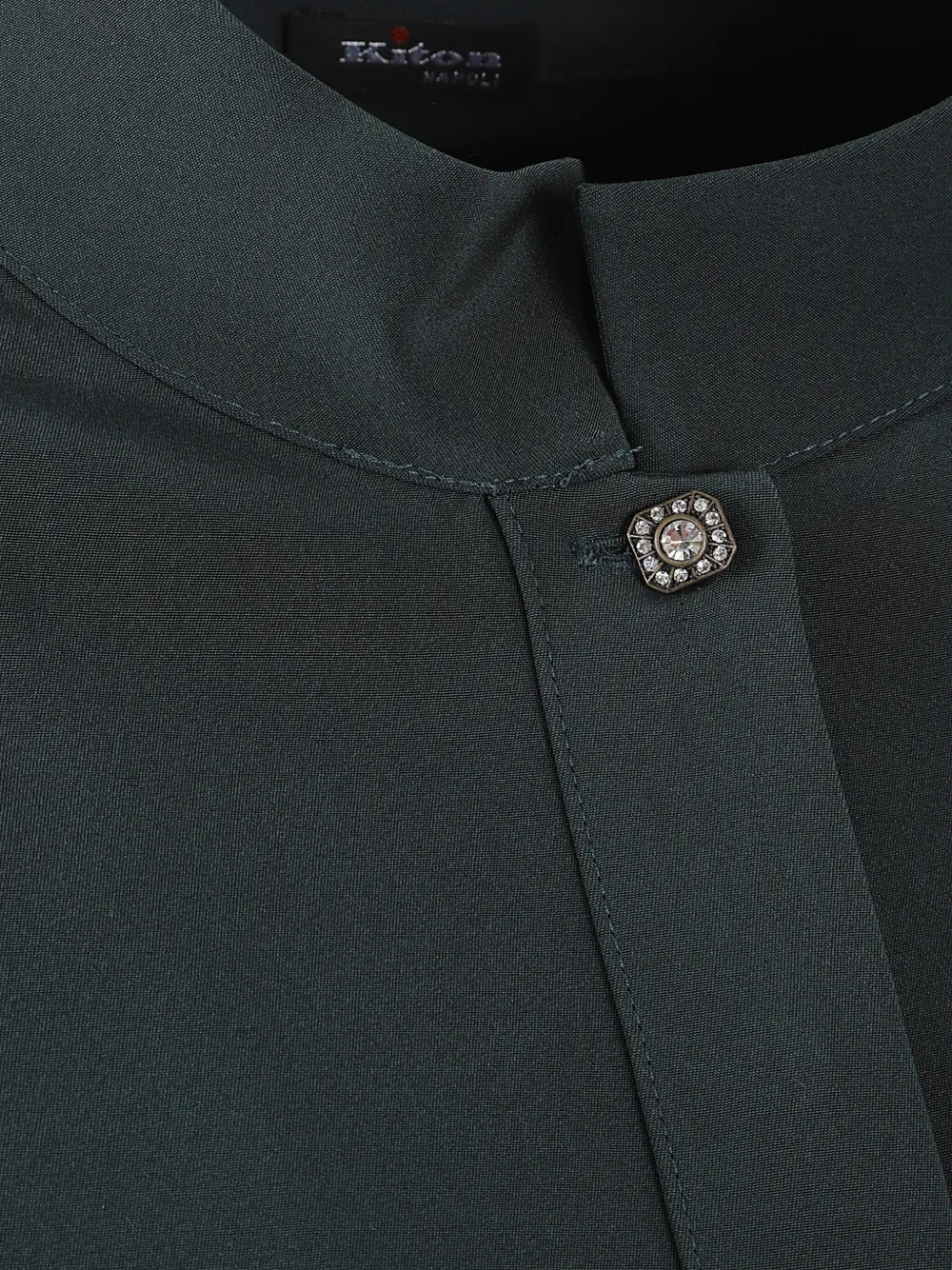 Kiton Zijden blouse met knoopsluiting Groen