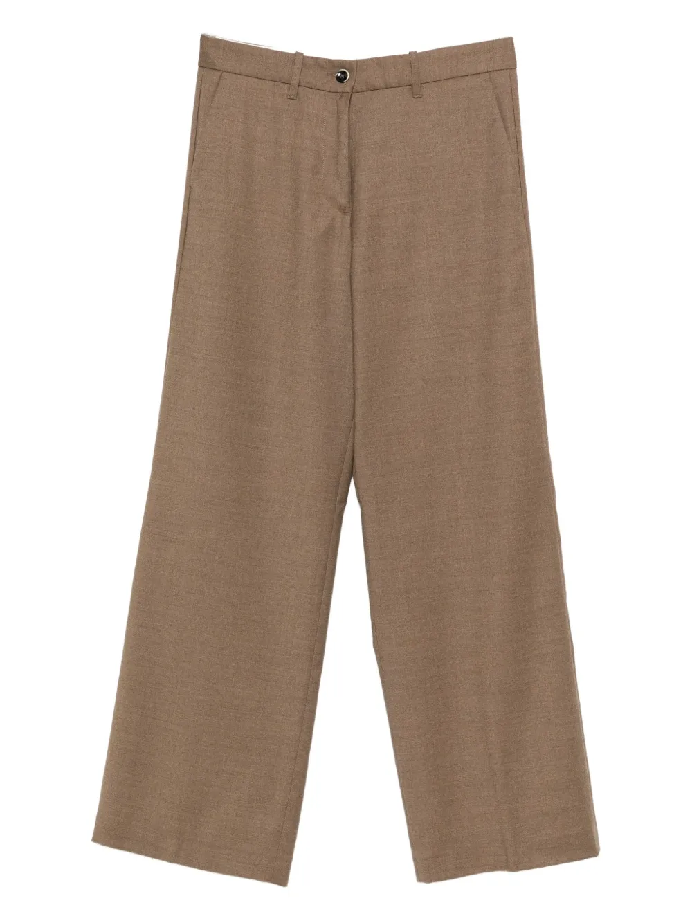 Nine In The Morning Button-fastening Trousers In Brown