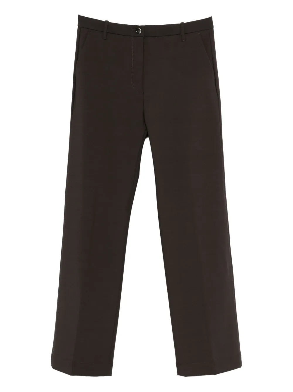 Nine In The Morning logo-patch trousers - Marrone
