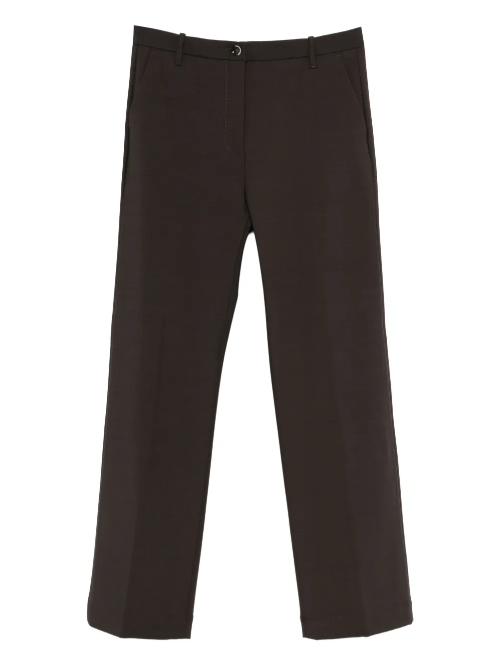 Nine In The Morning logo-patch trousers | Brown | Image 1