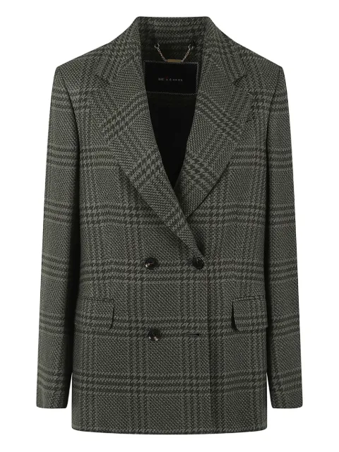 Kiton blazer con doble botonadura y motivo de cuadros