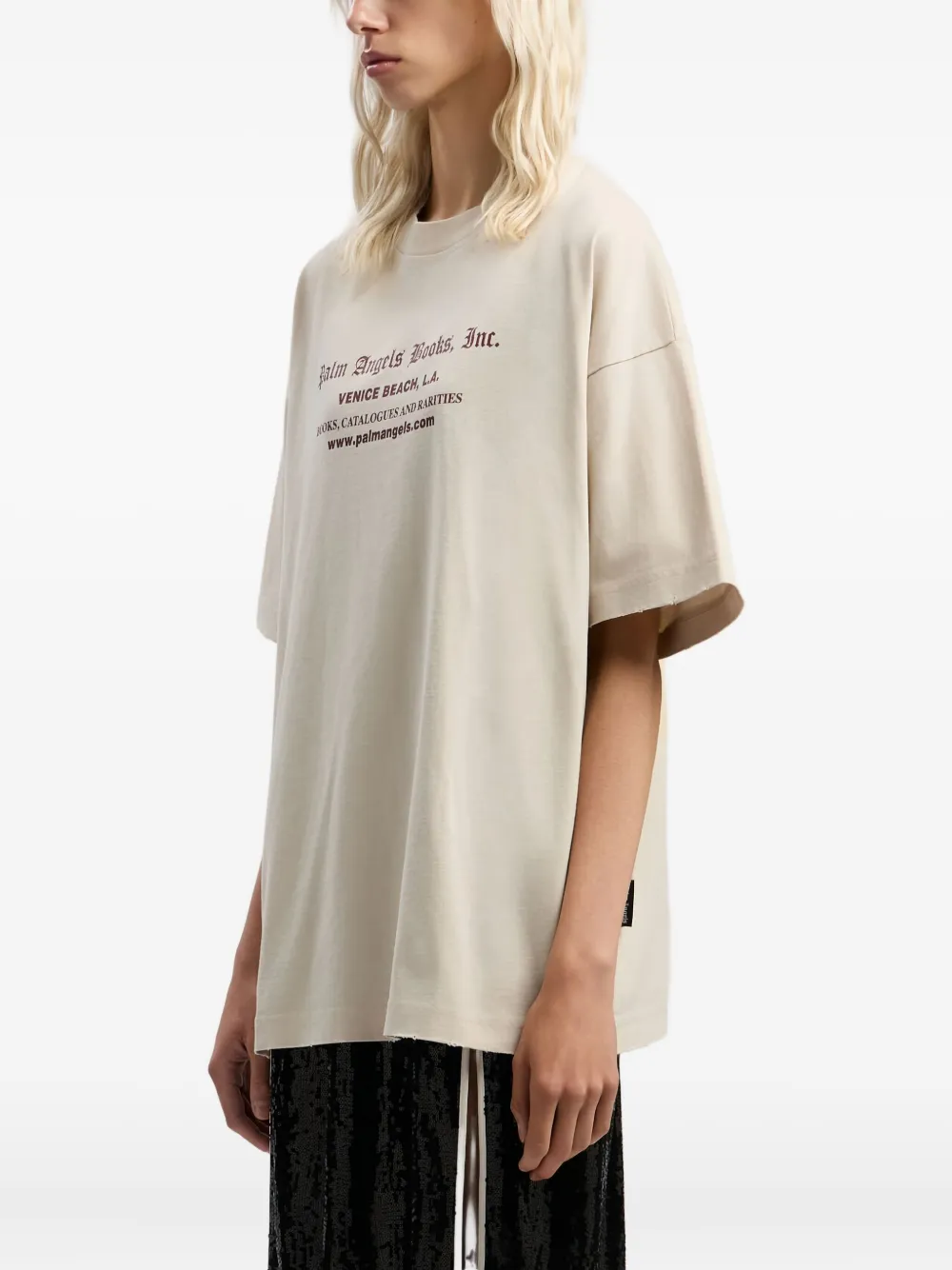 Palm Angels Laminated Leather Bomber Jacket In Neutral