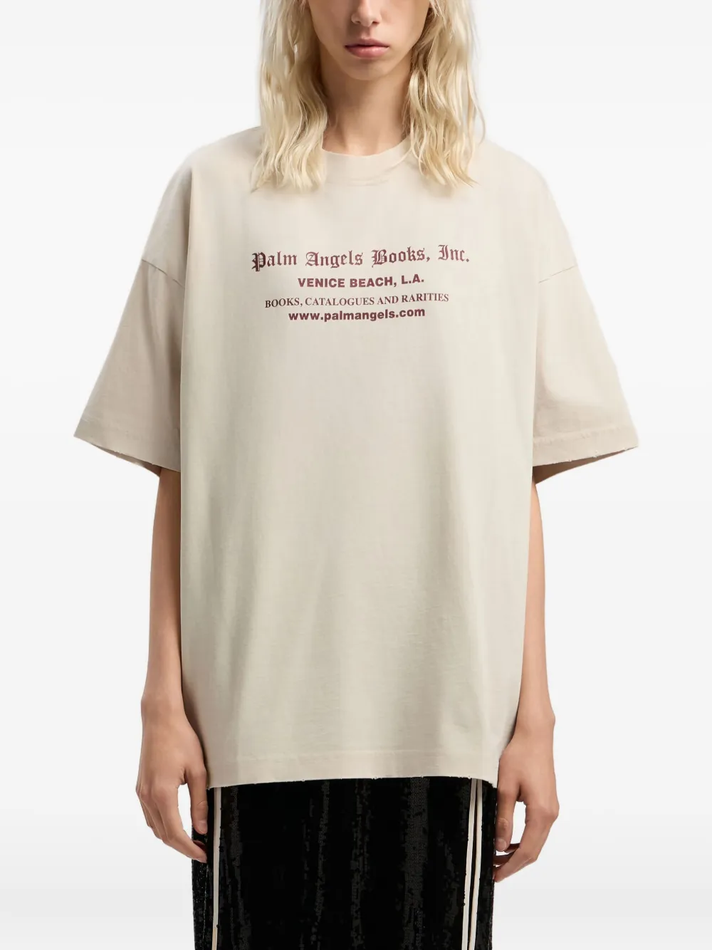 Palm Angels Laminated Leather Bomber Jacket In Neutral