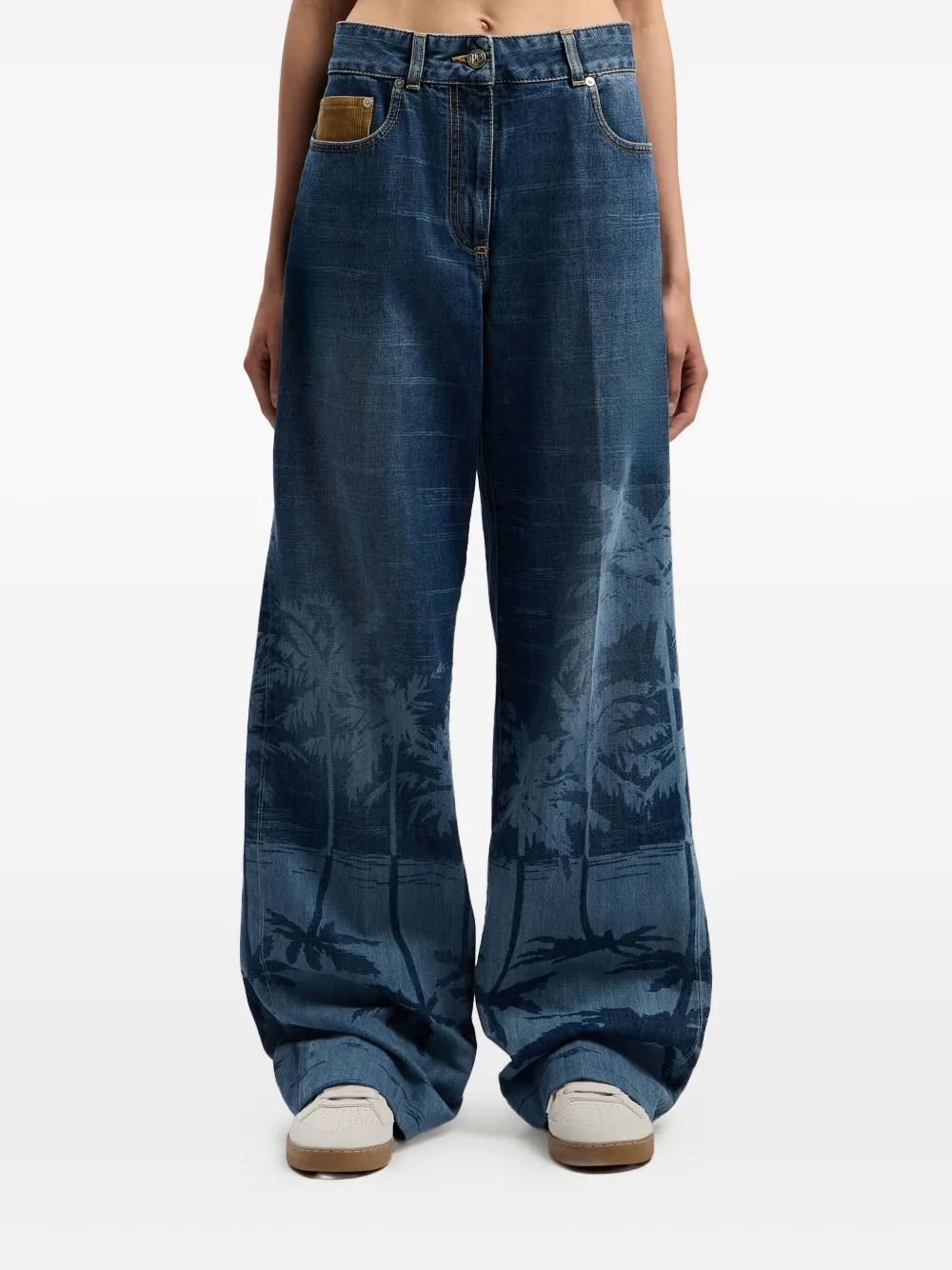 Palm Angels Palms Jeans In Blue