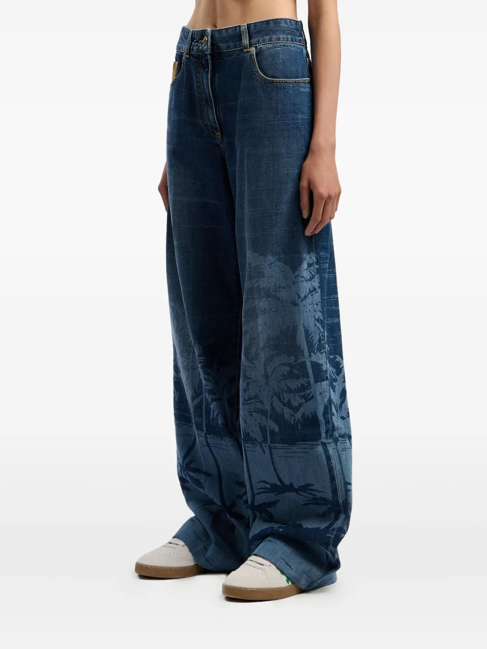 Palm Angels Palms Jeans In Blue