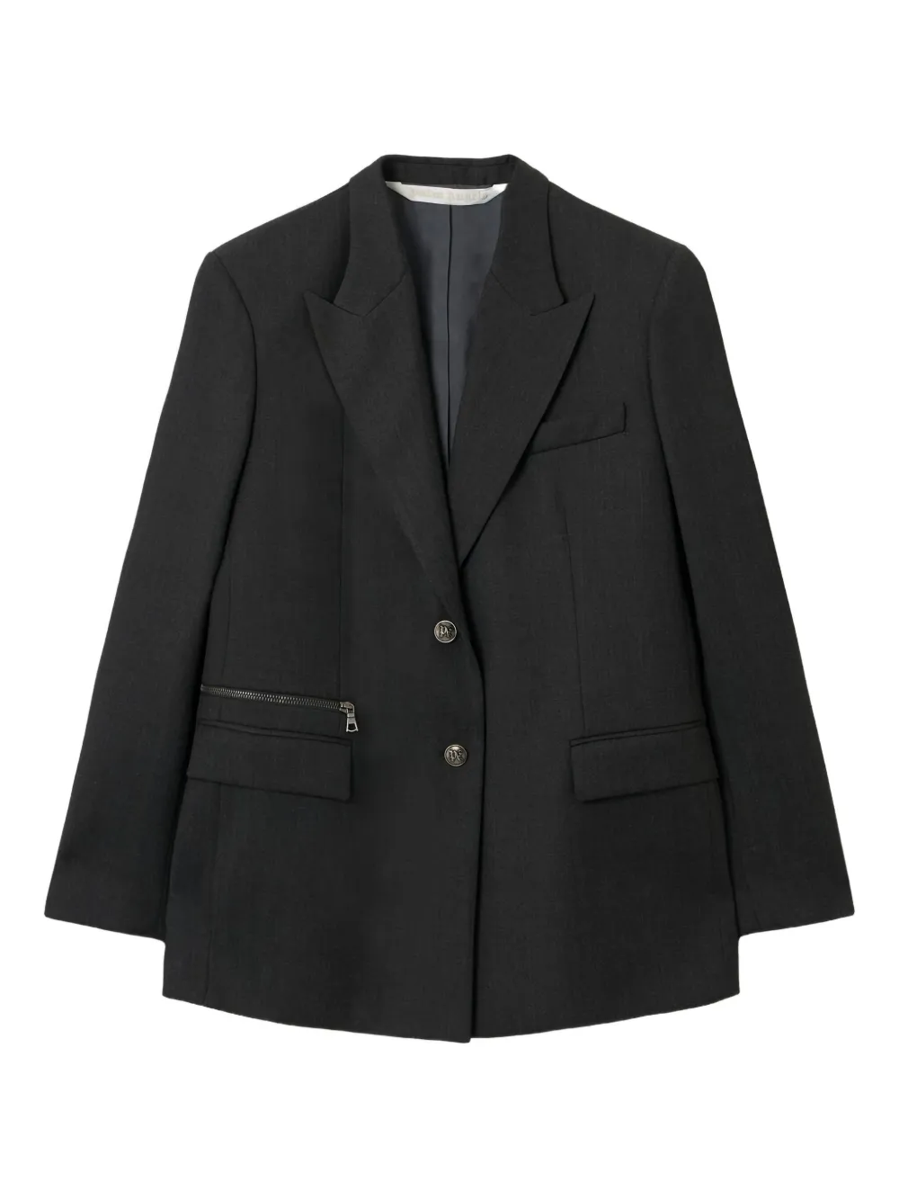 Palm Angels Peak-lapel Blazer In Gray