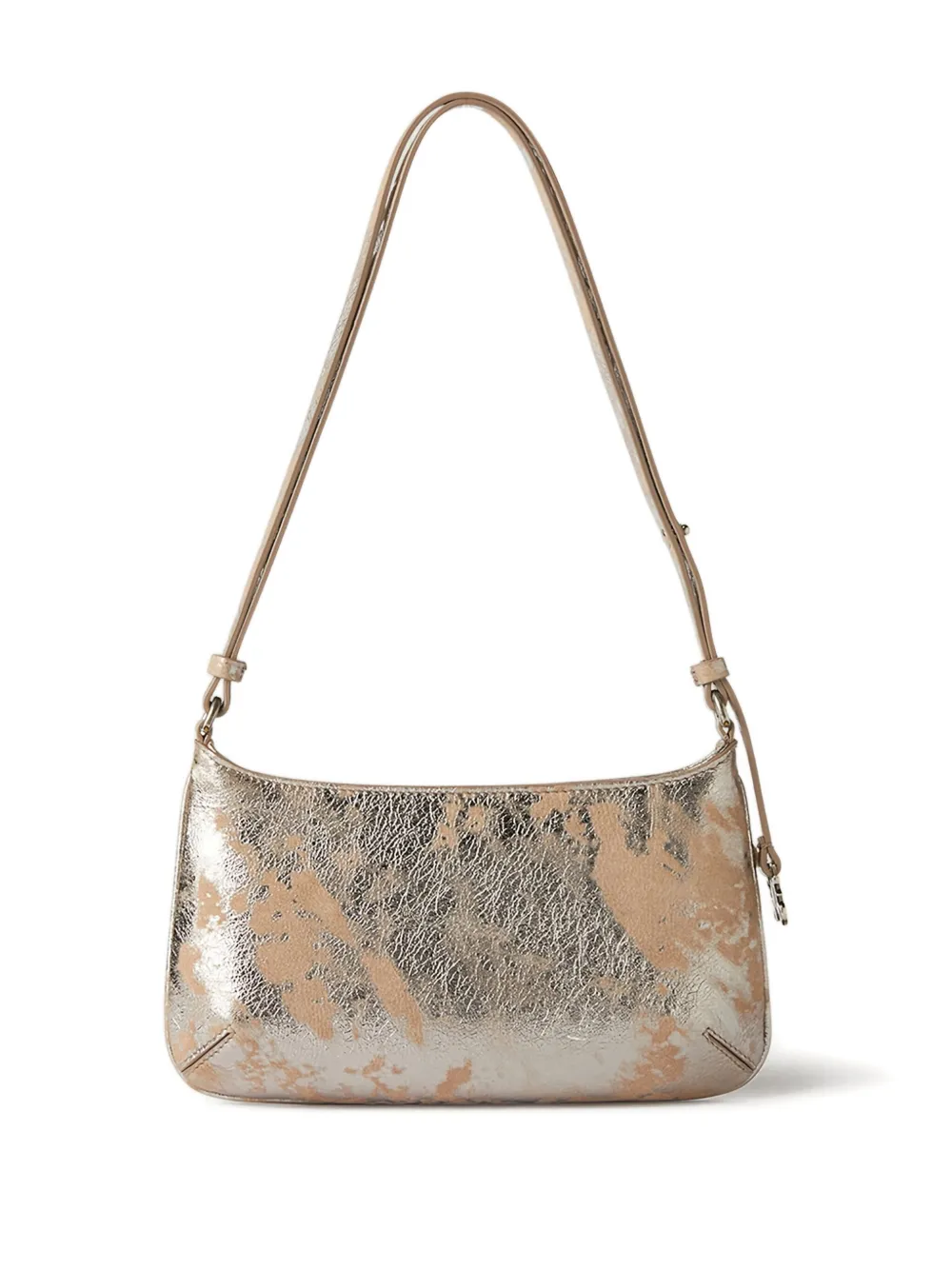 Palm Angels Giorgina Wrinkled Leather Shoulder Bag In Burgundy