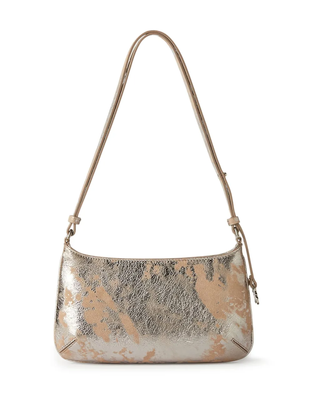 Palm Angels Giorgina gekreukte leren schoudertas Zilver