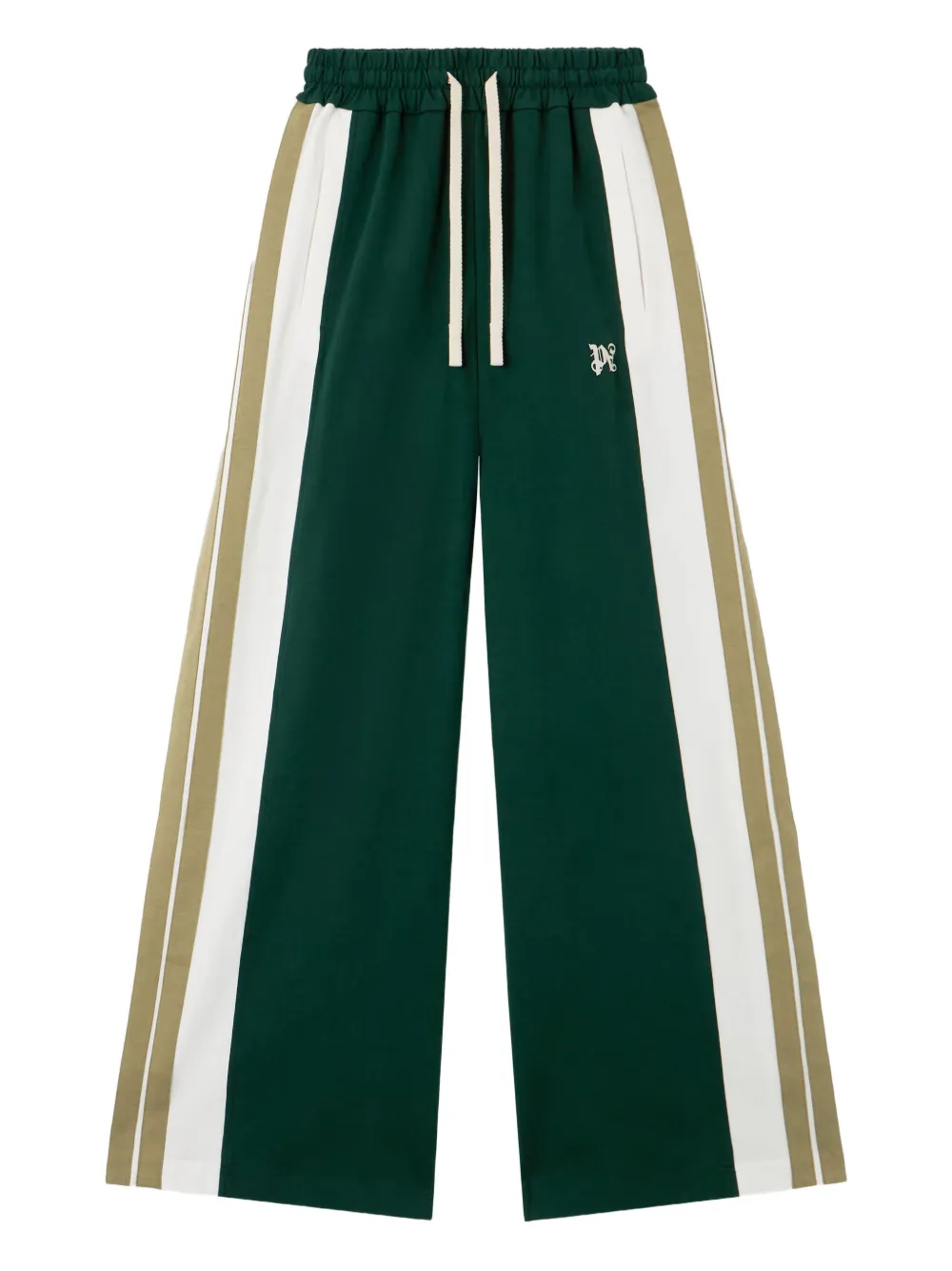 Palm Angels Monogram Side-panel Track Pants In Green