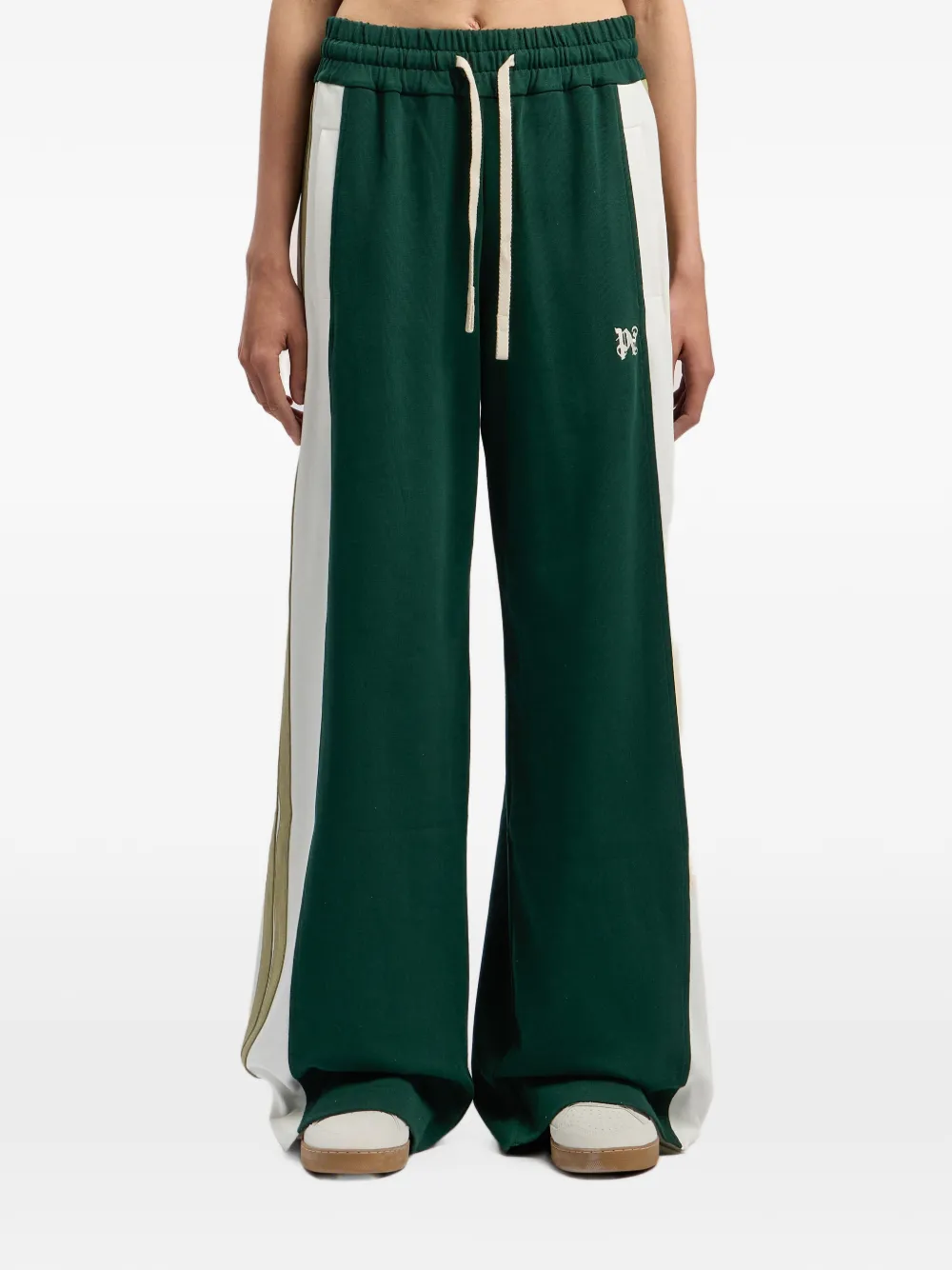 Palm Angels Trainingsbroek met monogram en zijvlak Groen