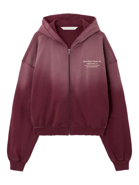 Palm Angels هودي 'بوك كلوب' بطبعة نص وسحاب