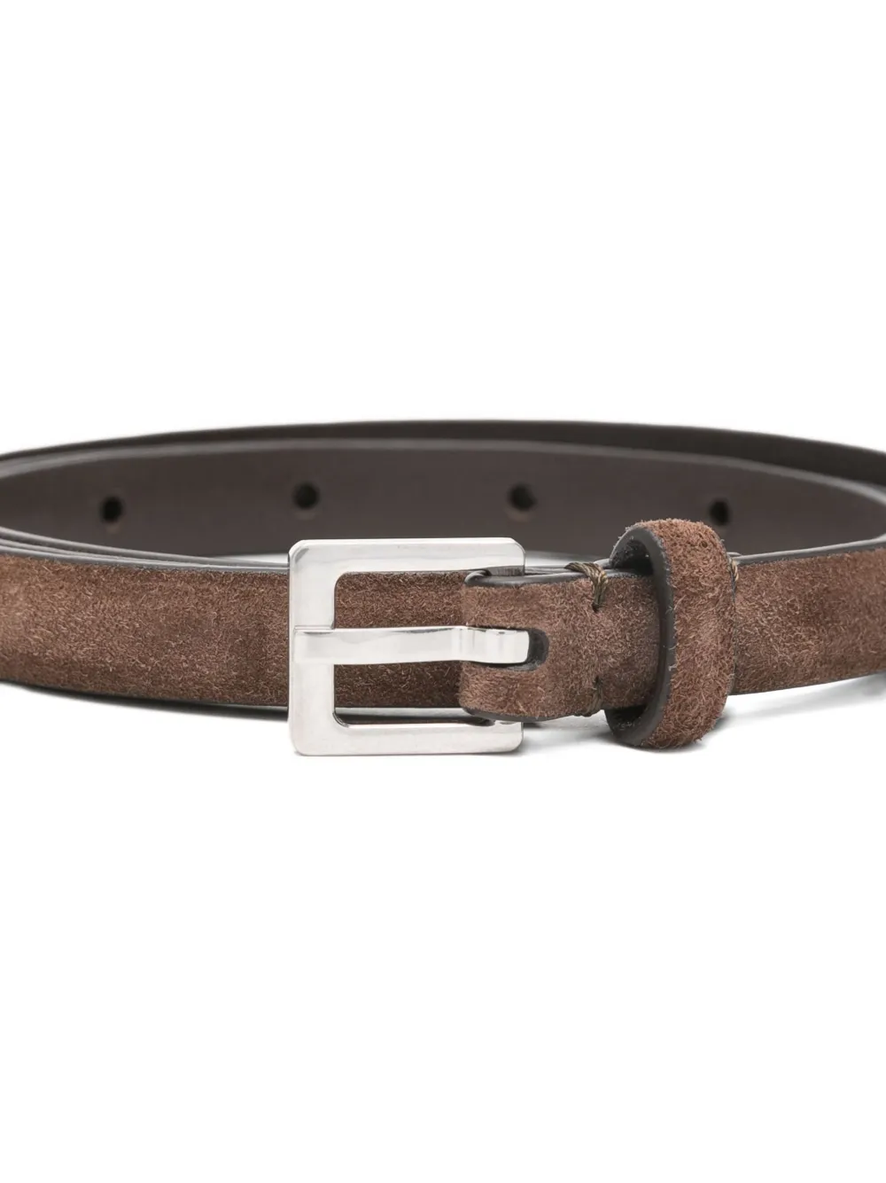 The Row Square Buckle Belt In Brown