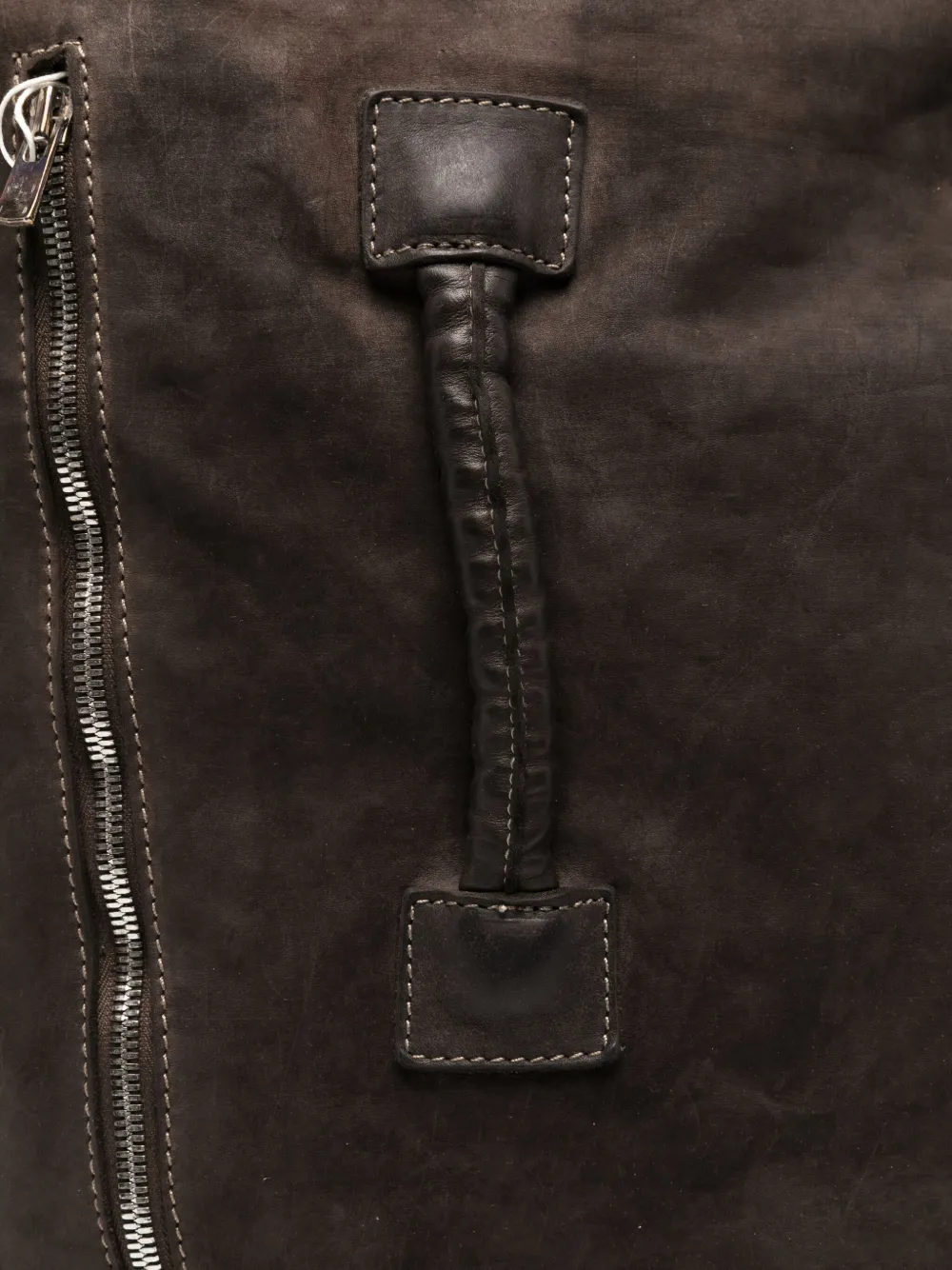 Guidi Belted Suede Backpack In Brown