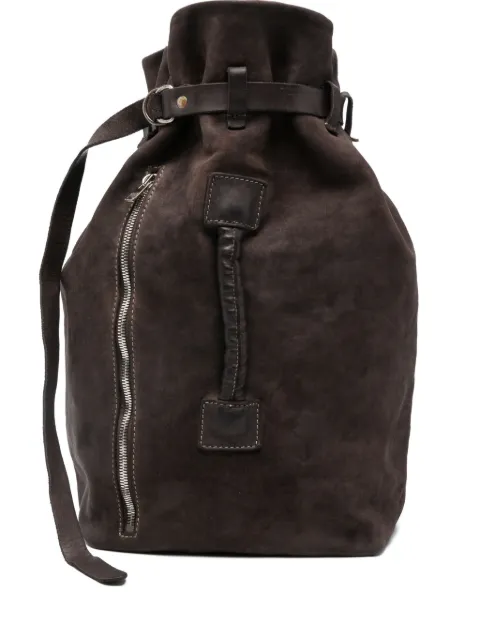Guidi belted suede backpack