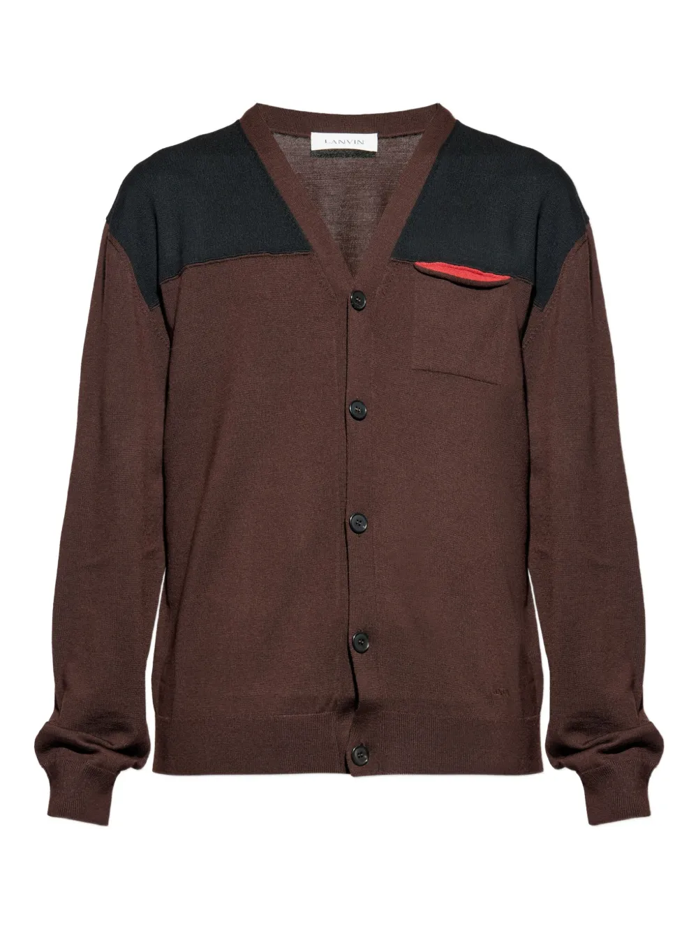 Lanvin Cardigan in Colour-Block-Optik | Braun | Image 1