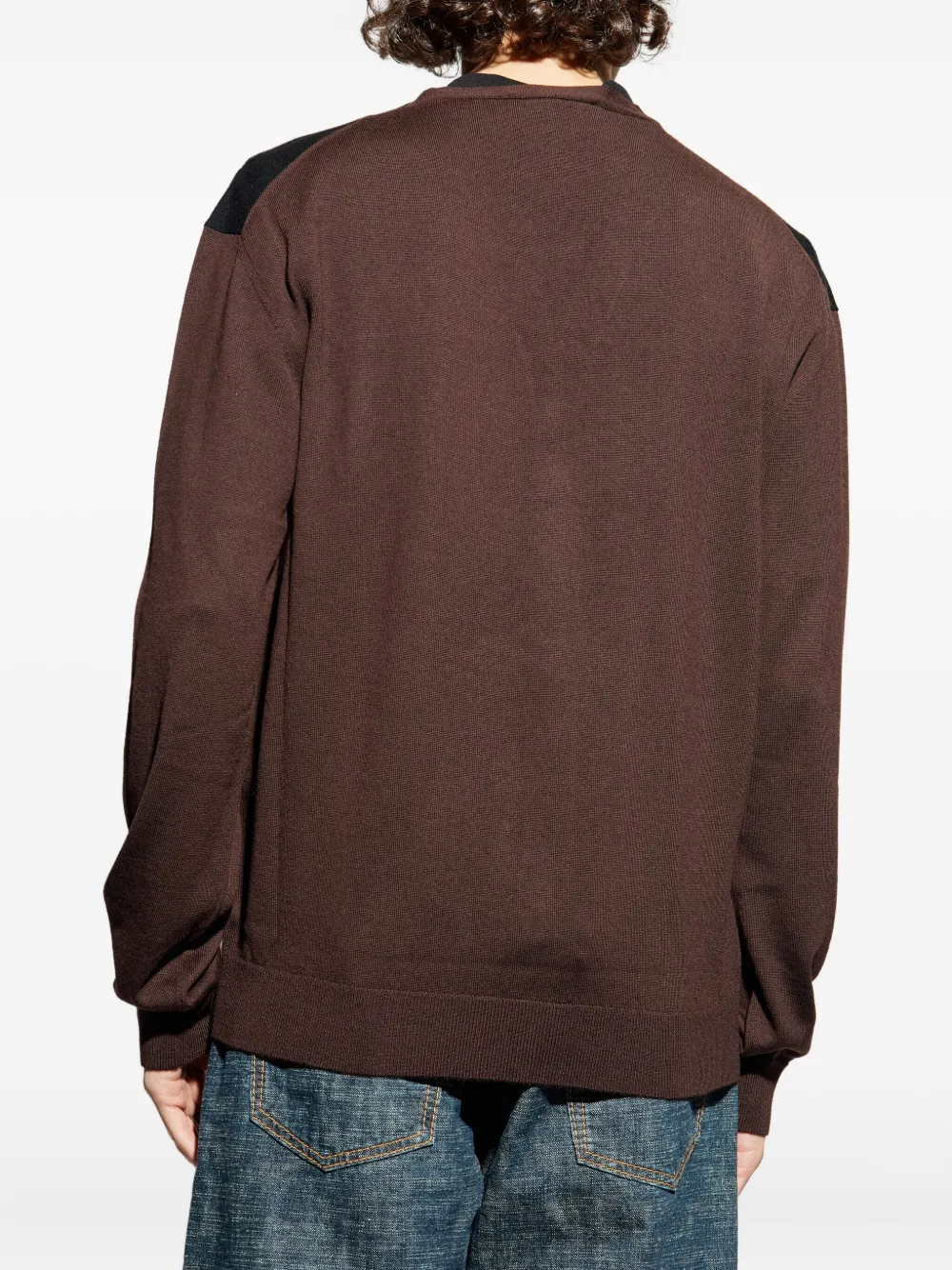 Lanvin Vest met colourblocking en borstzak Bruin