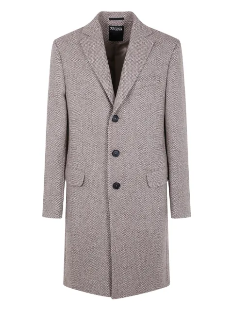 Zegna notched-lapel wool coat